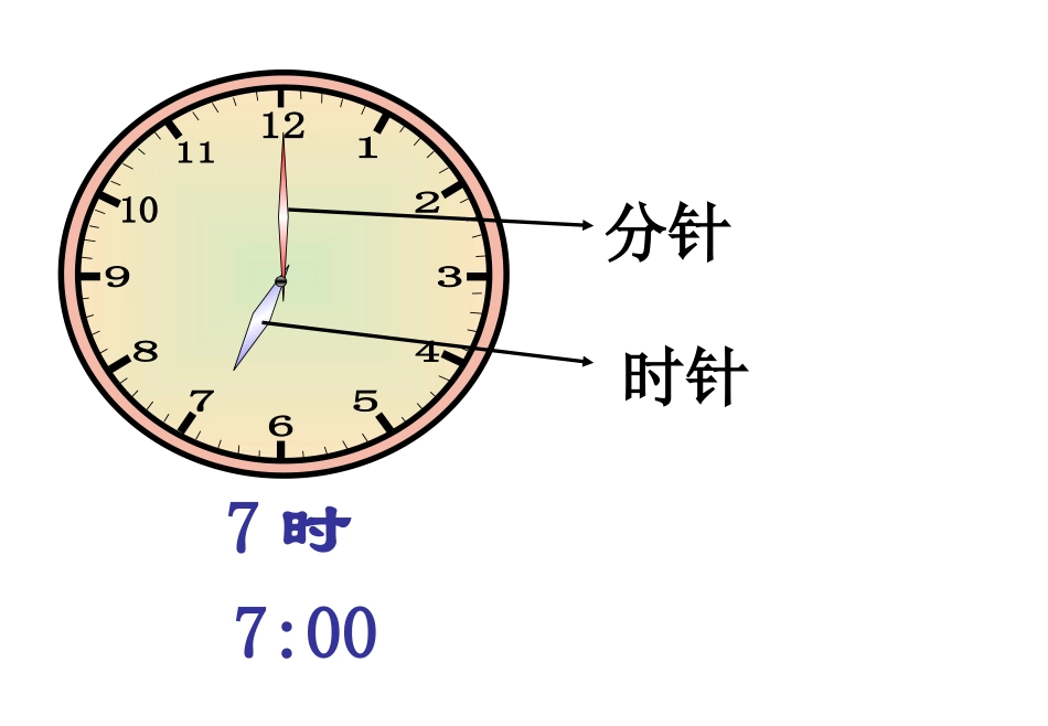 认识时间新版二年级数学上第七单元课件_第3页