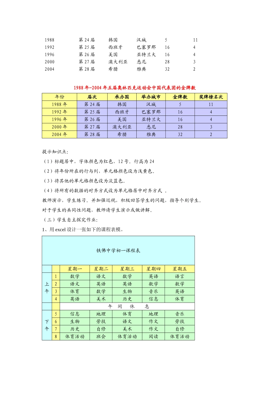 课时十八第二节表格规划与修饰_第2页