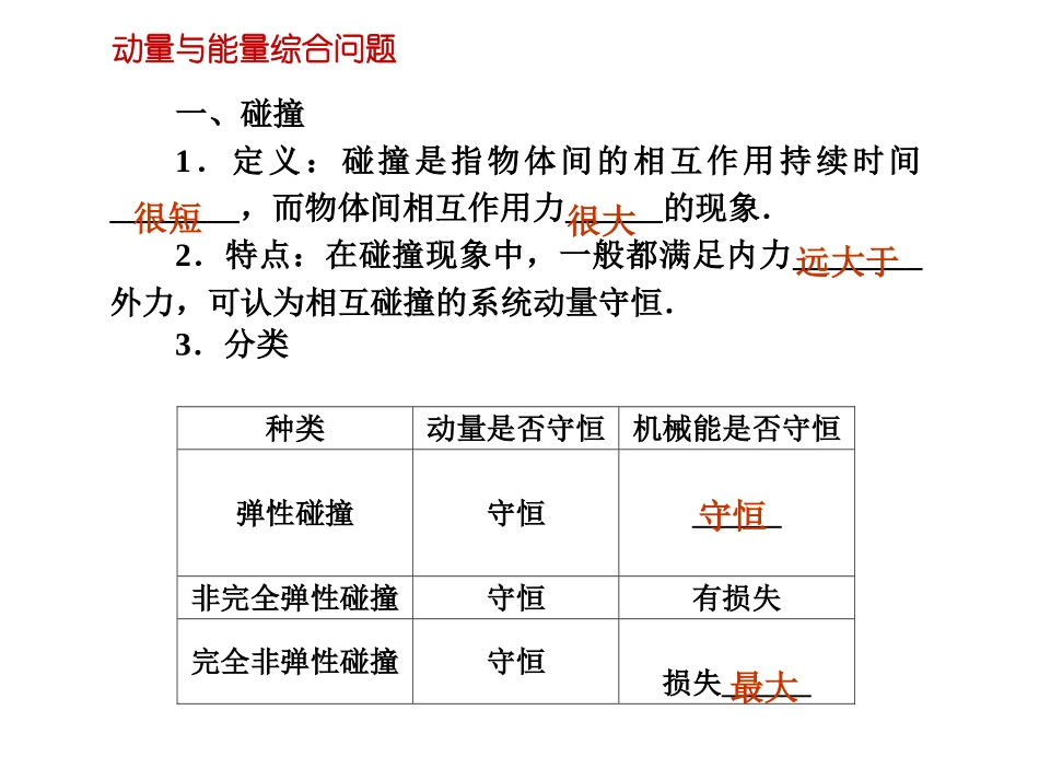 动量与能量综合问题复习_第2页