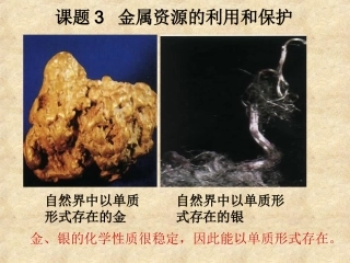 金属资源的利用保护最新