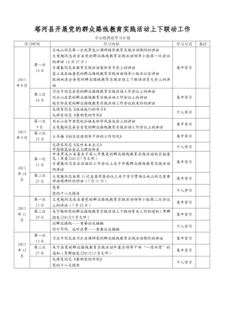 群众路线教育实践活动学习计划