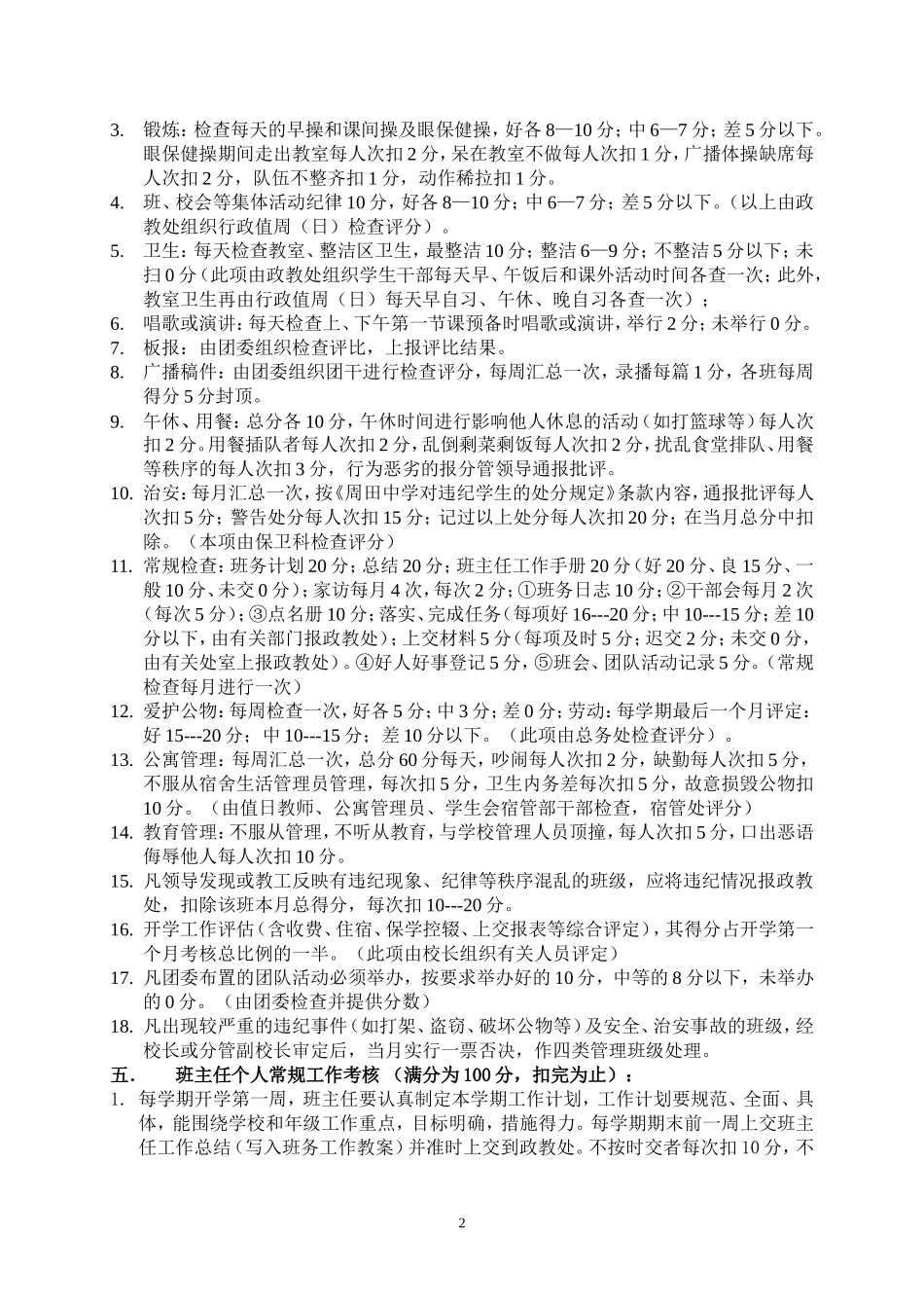 班级管理考核规定_第2页