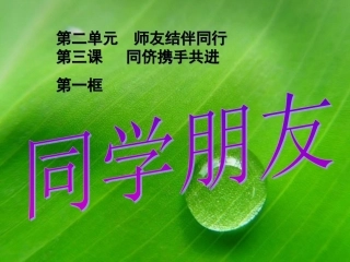 《同学朋友》参考课件