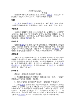 英语作文之我见