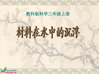 (教科版)三年级科学上册课件_材料在水中的沉浮_3