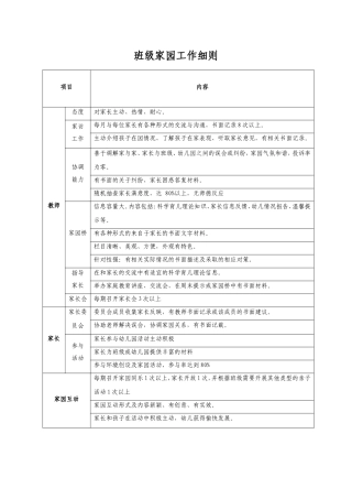 家园工作细则