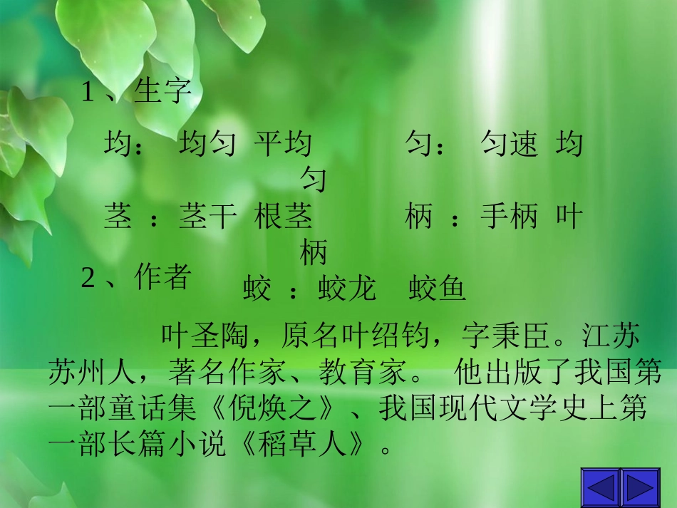 人教新课标版小学四上《爬山虎的脚》课件_第3页