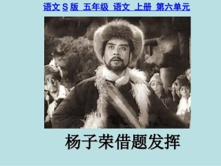 《杨子荣借题发挥》