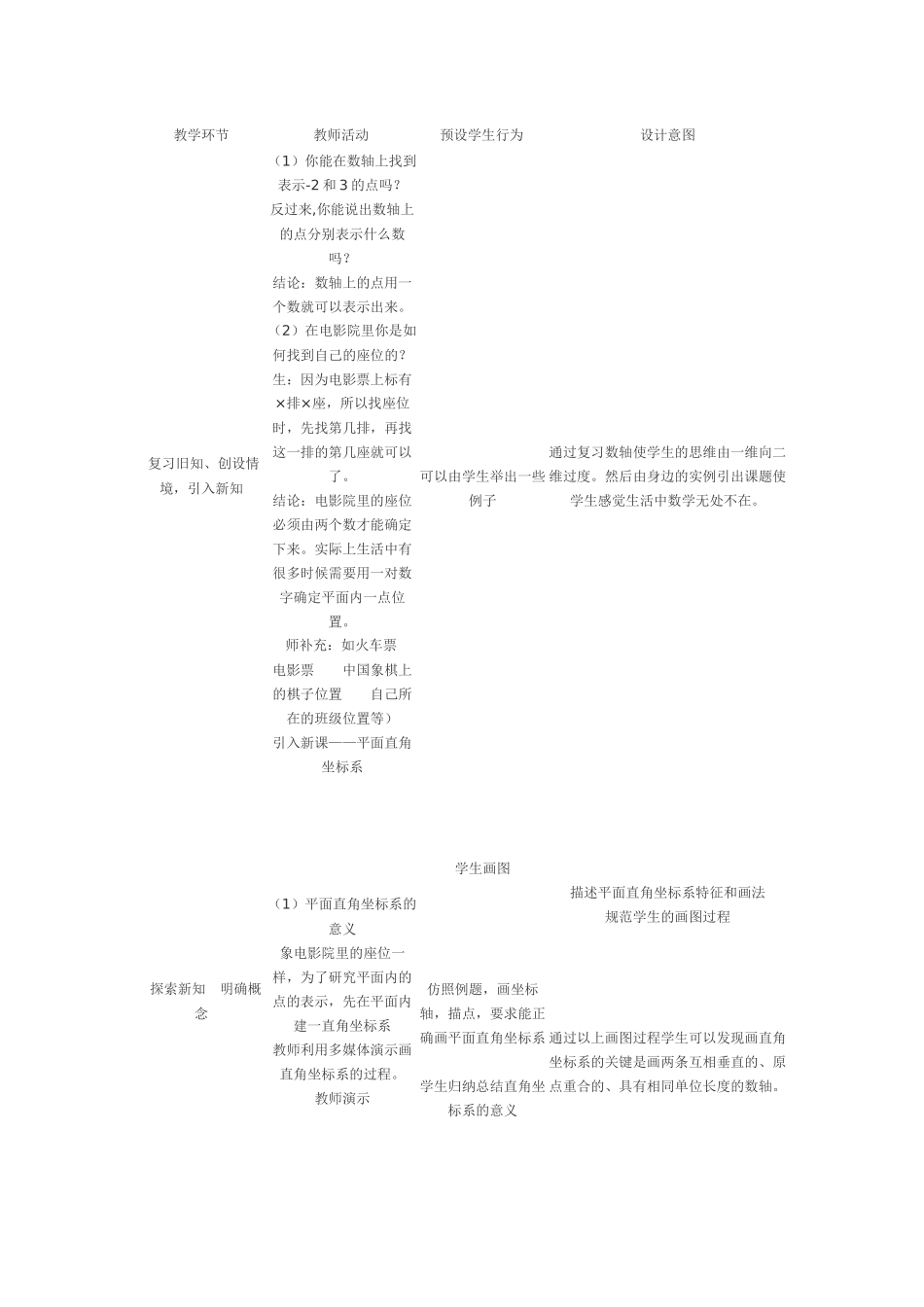 平面直角坐标系教学案例_第3页