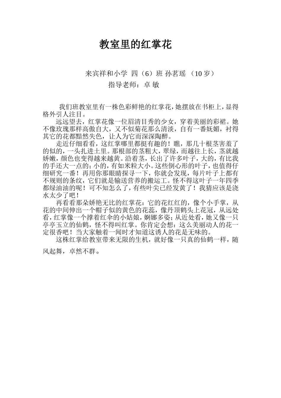 孙茗瑶《红掌花_第1页