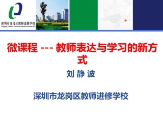 微课程——教师表达与学习的新方式