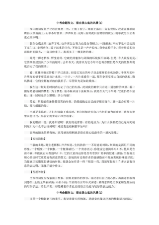 中考命题作文1