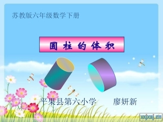 (苏教版)六年级数学下册课件_圆柱的体积