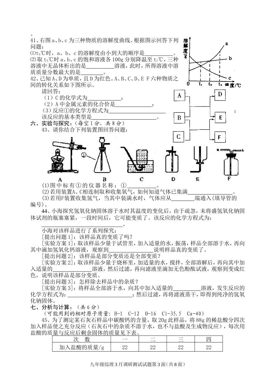 2011年3月化学考题LHK_第3页