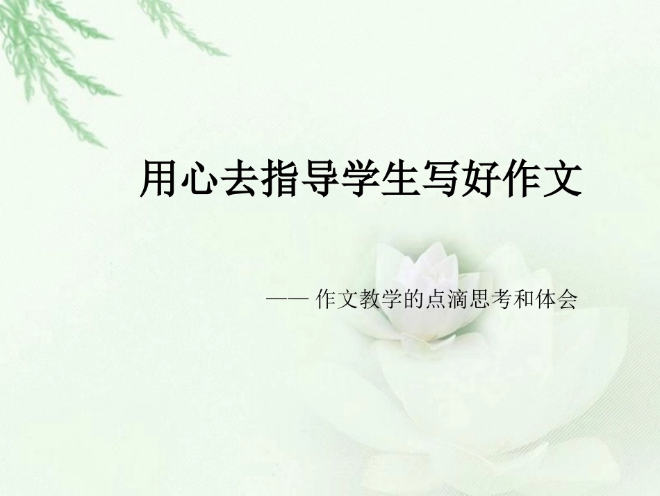 用心去指导学生写好作文_第1页