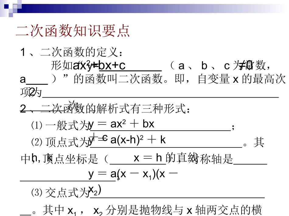 二次函数复习课_课件_第3页