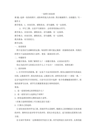 《一张照片的故事》教案