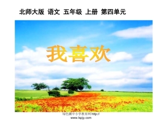 北师大版五年级语文上册《我喜欢》优秀课件