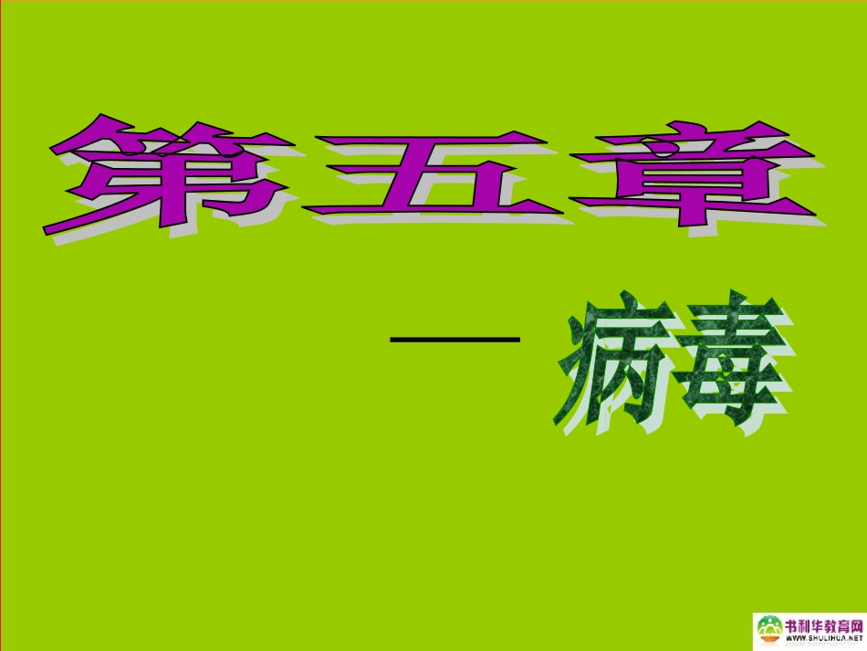 八年级生物上册第五章病毒课件新人教版_第1页