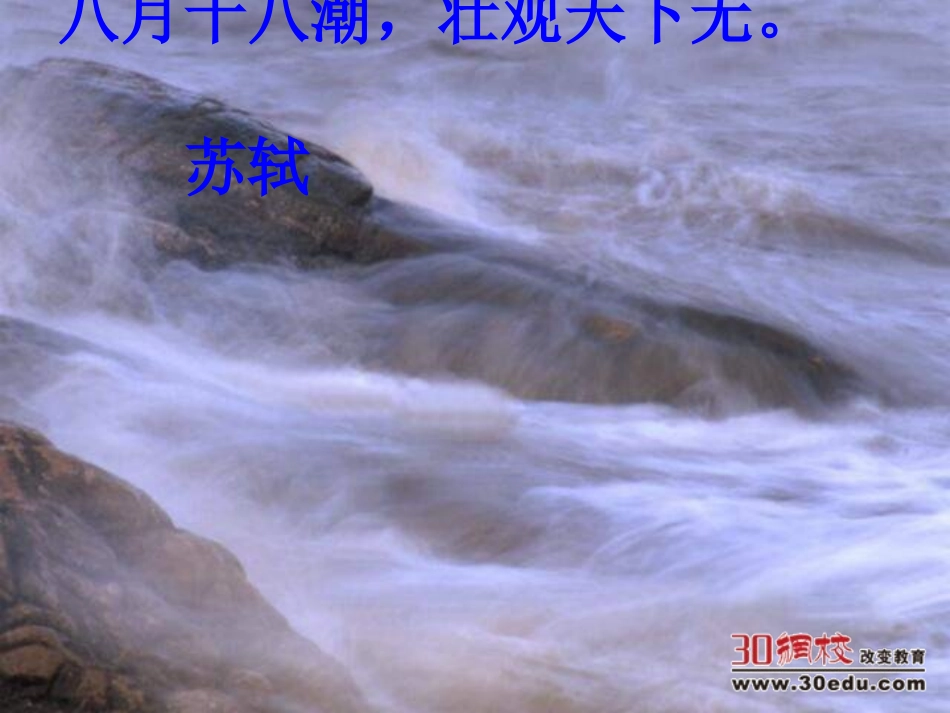 人教版(2013)八年级语文上第六单元《观潮》课件_第1页