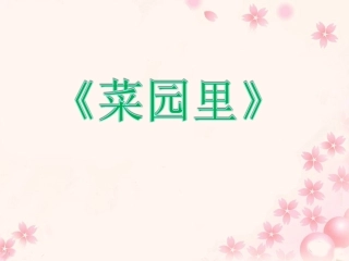 《菜园里》教学课件