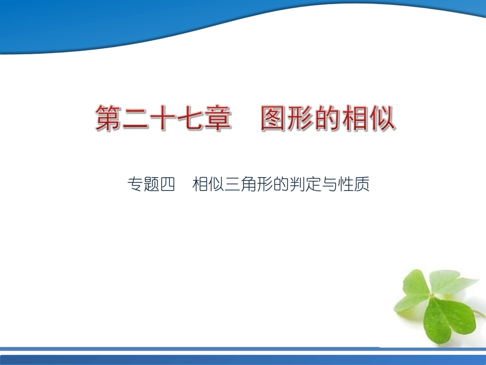 专题四　相似三角形的判定与性质_第1页