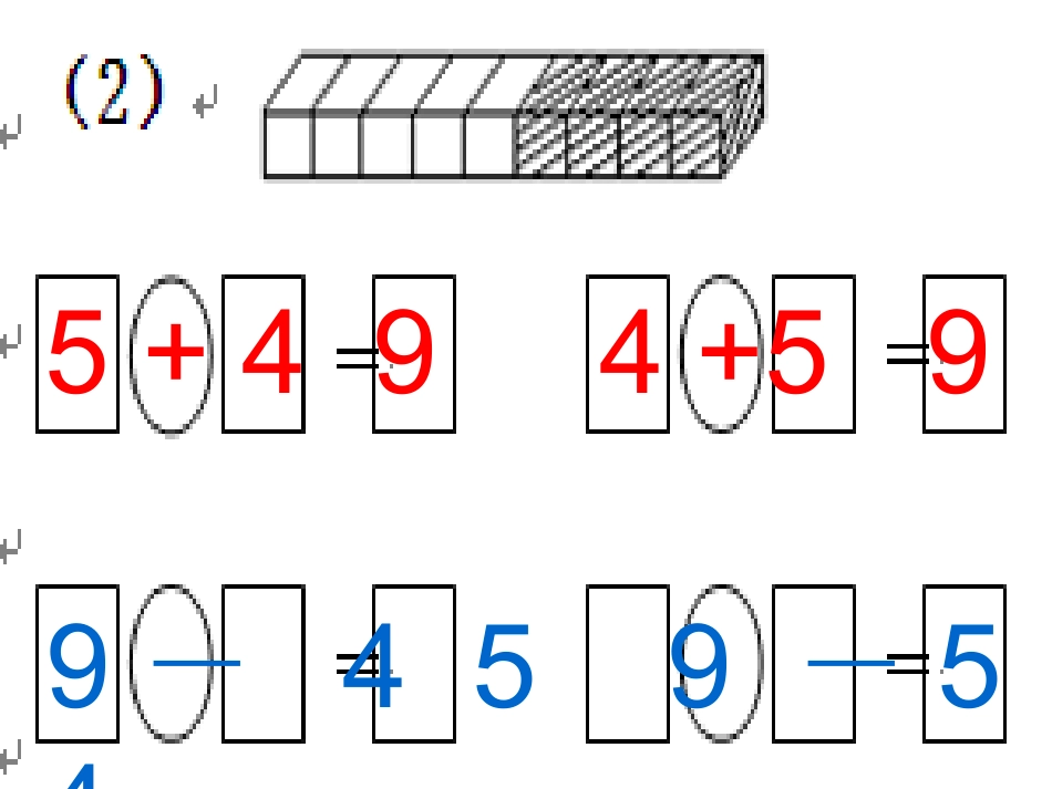 小学一年级数学上册一图四式练习题_第3页
