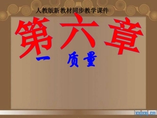 最新人教版《61质量》课件1
