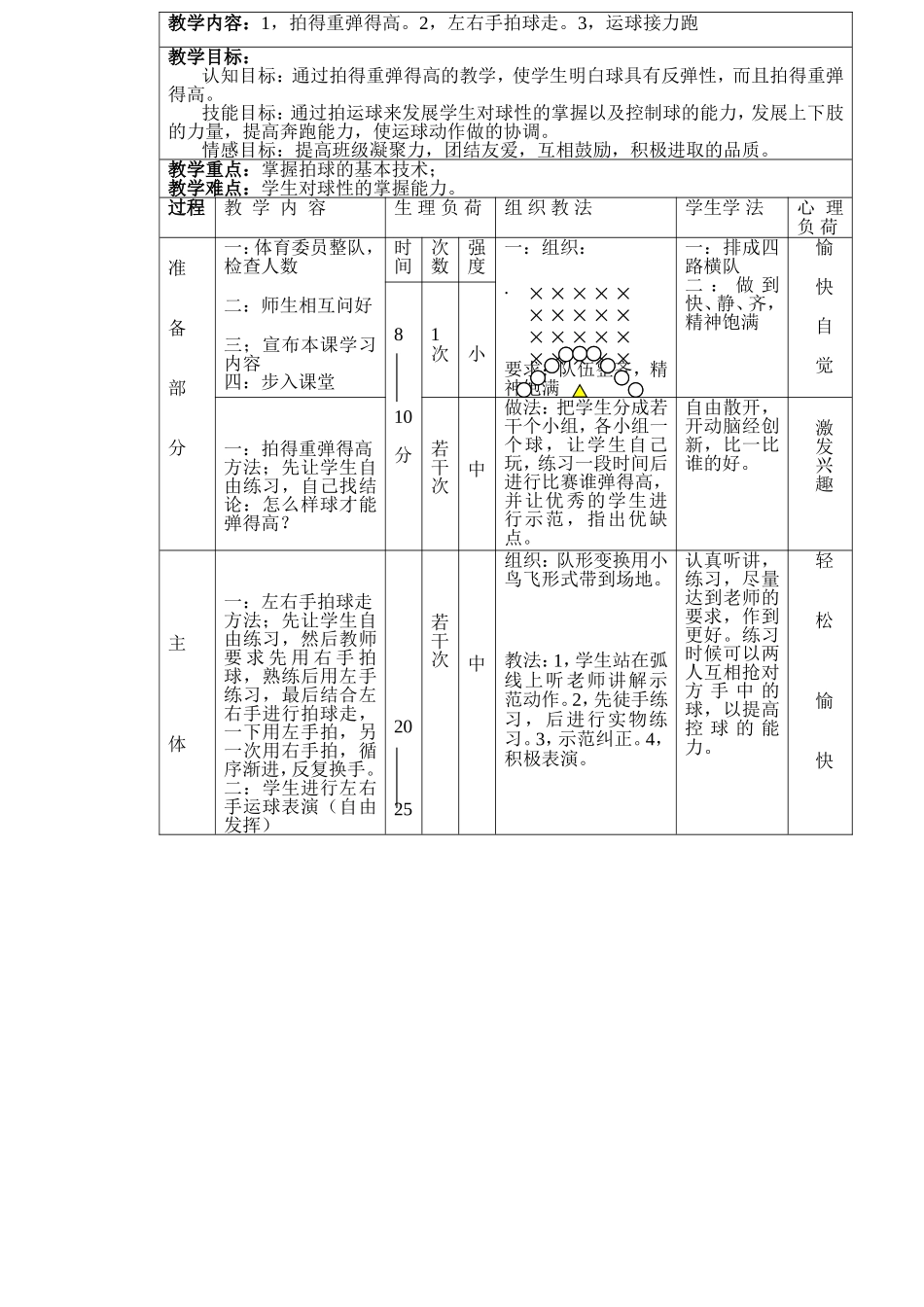 教学内容拍球_第2页