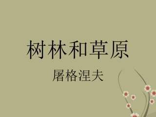 七年级语文上册第12课《树林和草原》教学课件语文版