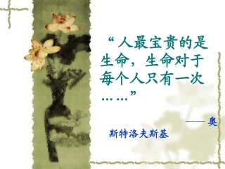 语文九年级下册《热爱生命》优秀实用课件：20页