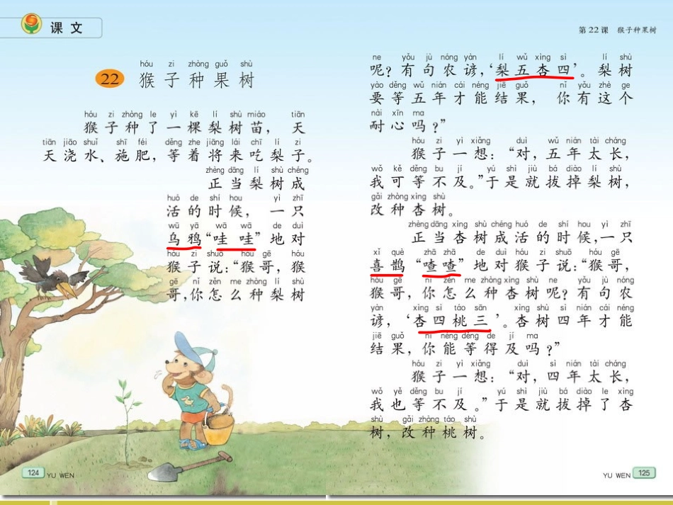 二《猴子种果树》_第1页