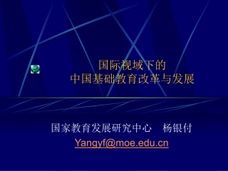 国际视域下的中国基础教育改革与发展