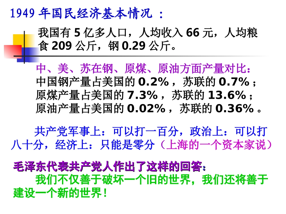 人教版必修二第11课经济建设的发展与曲折_第3页