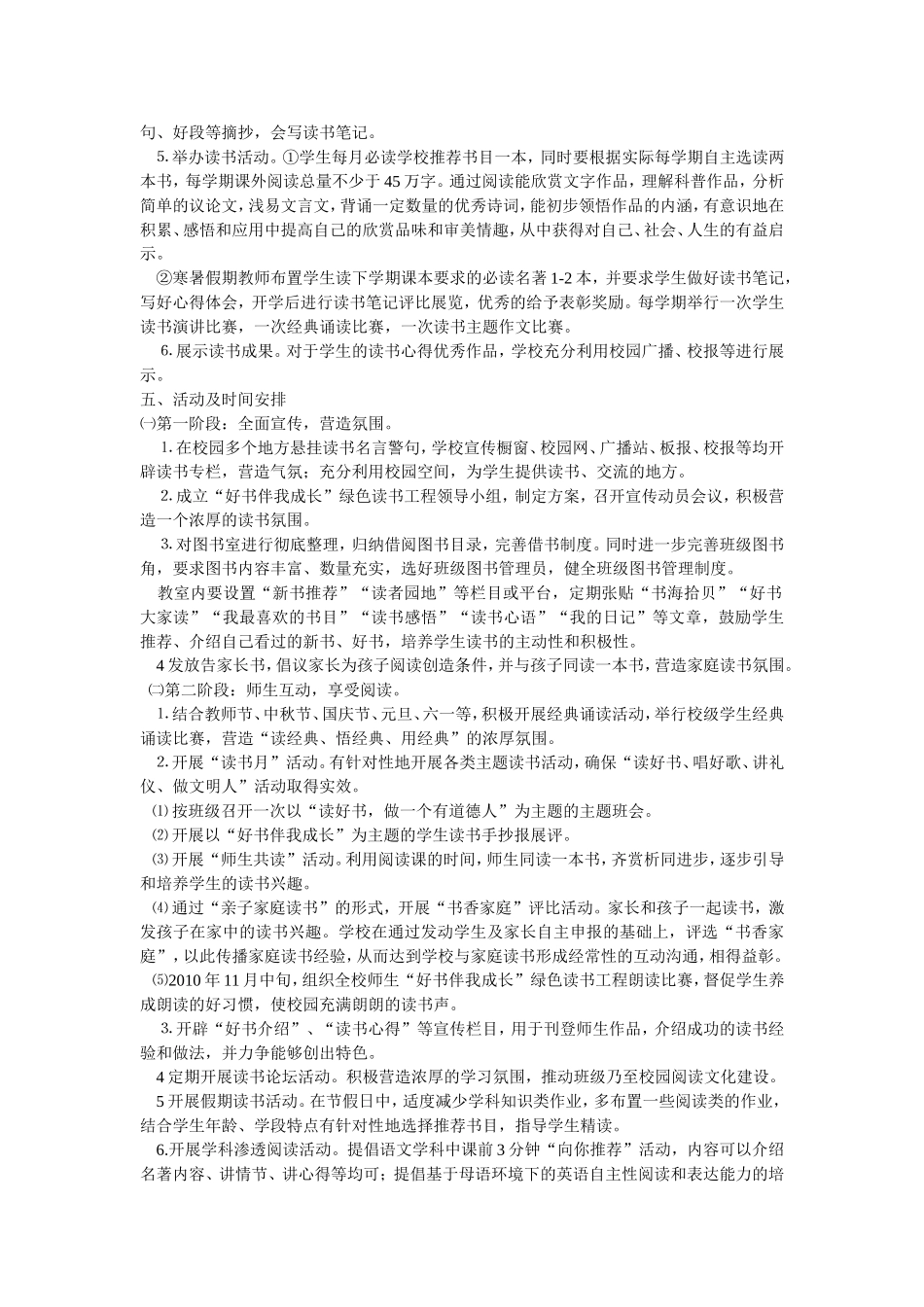 太行路学校初中名著阅读活动方案_第2页