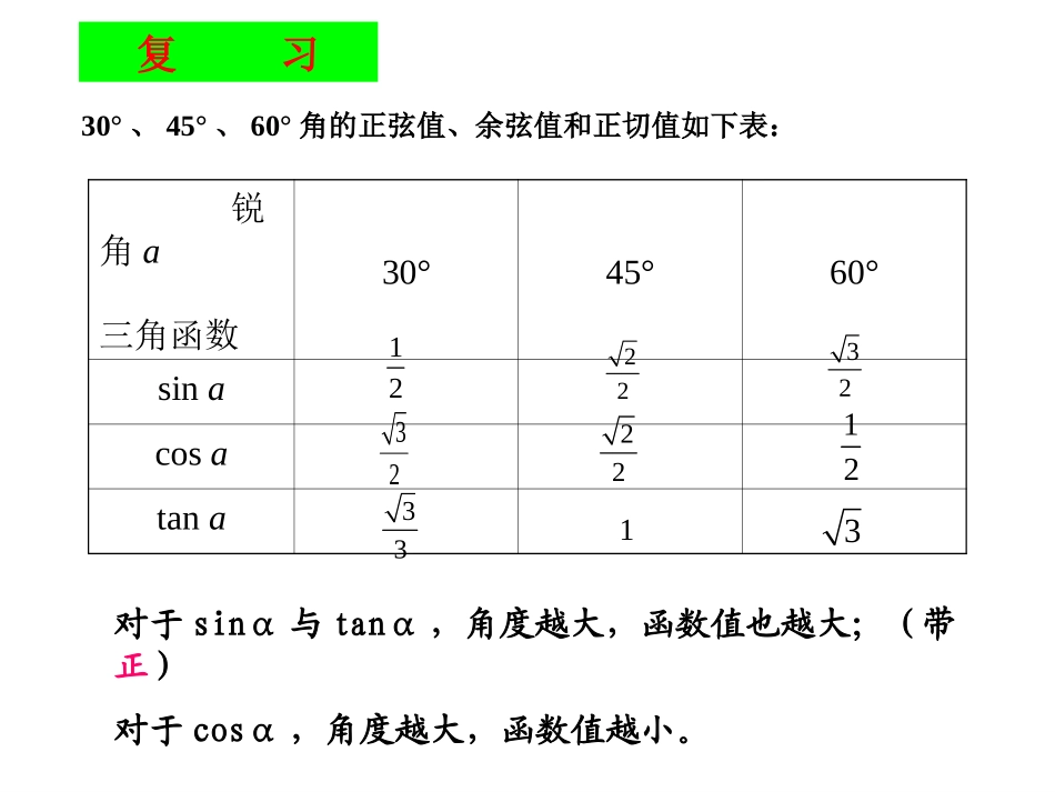 人教版九年级数学下解直角三角形1_第2页