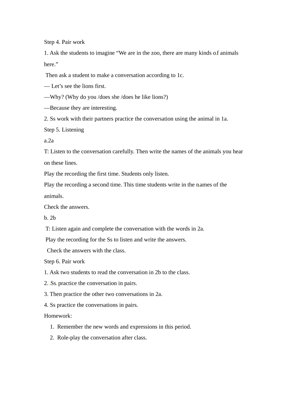 七年级英语下册unit5一课时_第2页