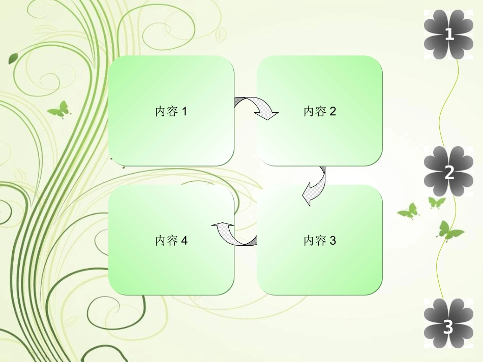 四叶草PPT模板免费下载_第3页