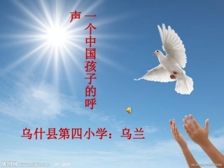 乌兰《一个中国孩子的呼声》课件
