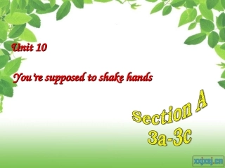 2014九年级英语Unit_10_You're_supposed_to_shake_hands_SectonA_3a-3c