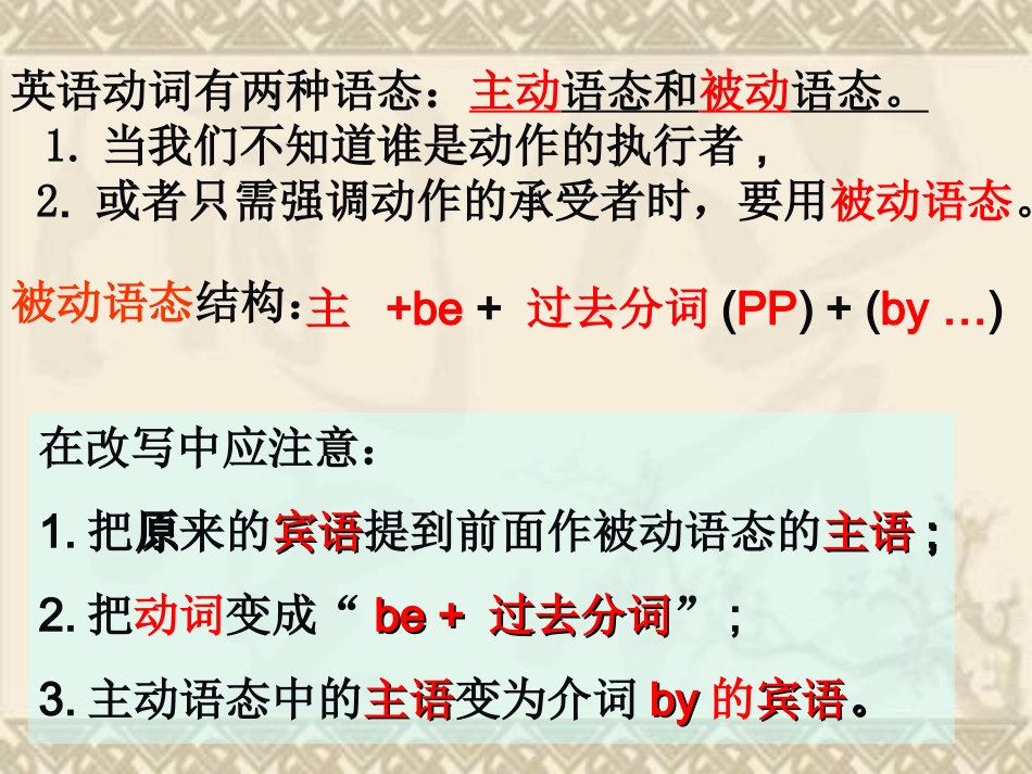 中考复习被动语态课件_第2页