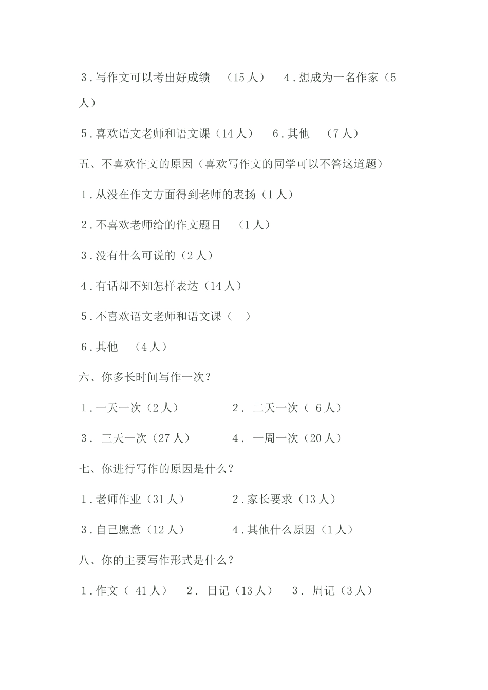 写作兴趣的调查问卷_第2页