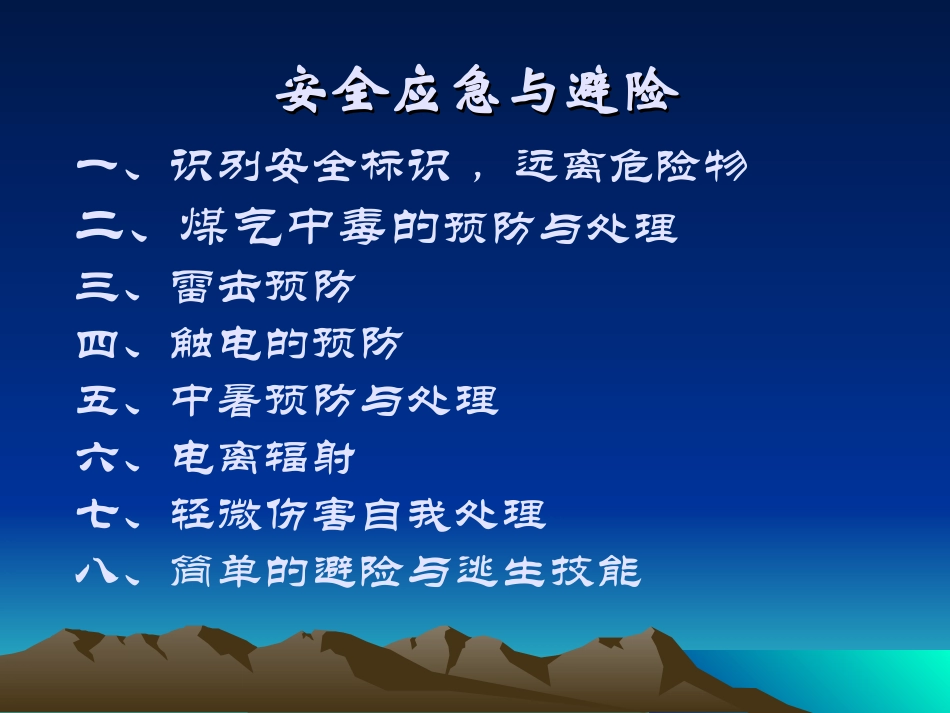 安全应急与避险张大飞_第1页