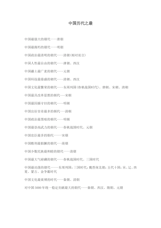 中国历代之最