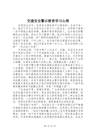 交通安全警示教育学习心得_2