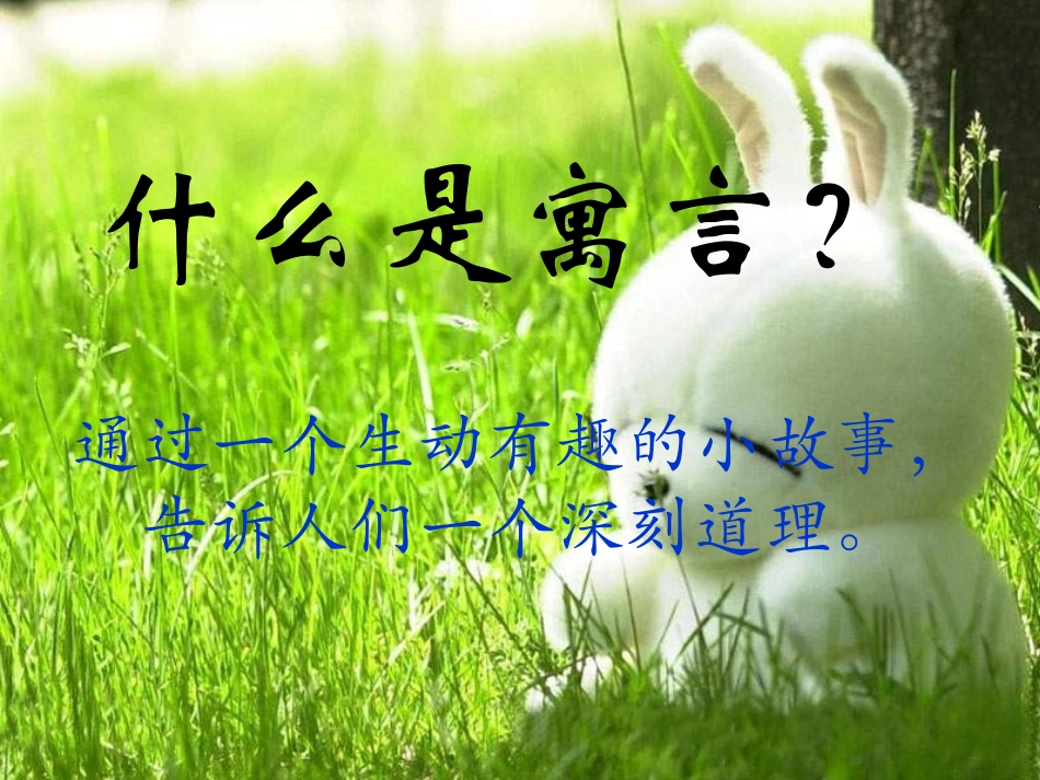 什么是寓言？_第1页