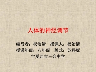 人体的神经调节+++14