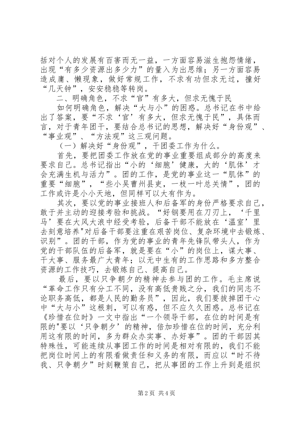 共青团干部心得体会_第2页