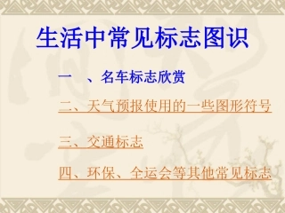 生活中常见标志图识(基本能力)