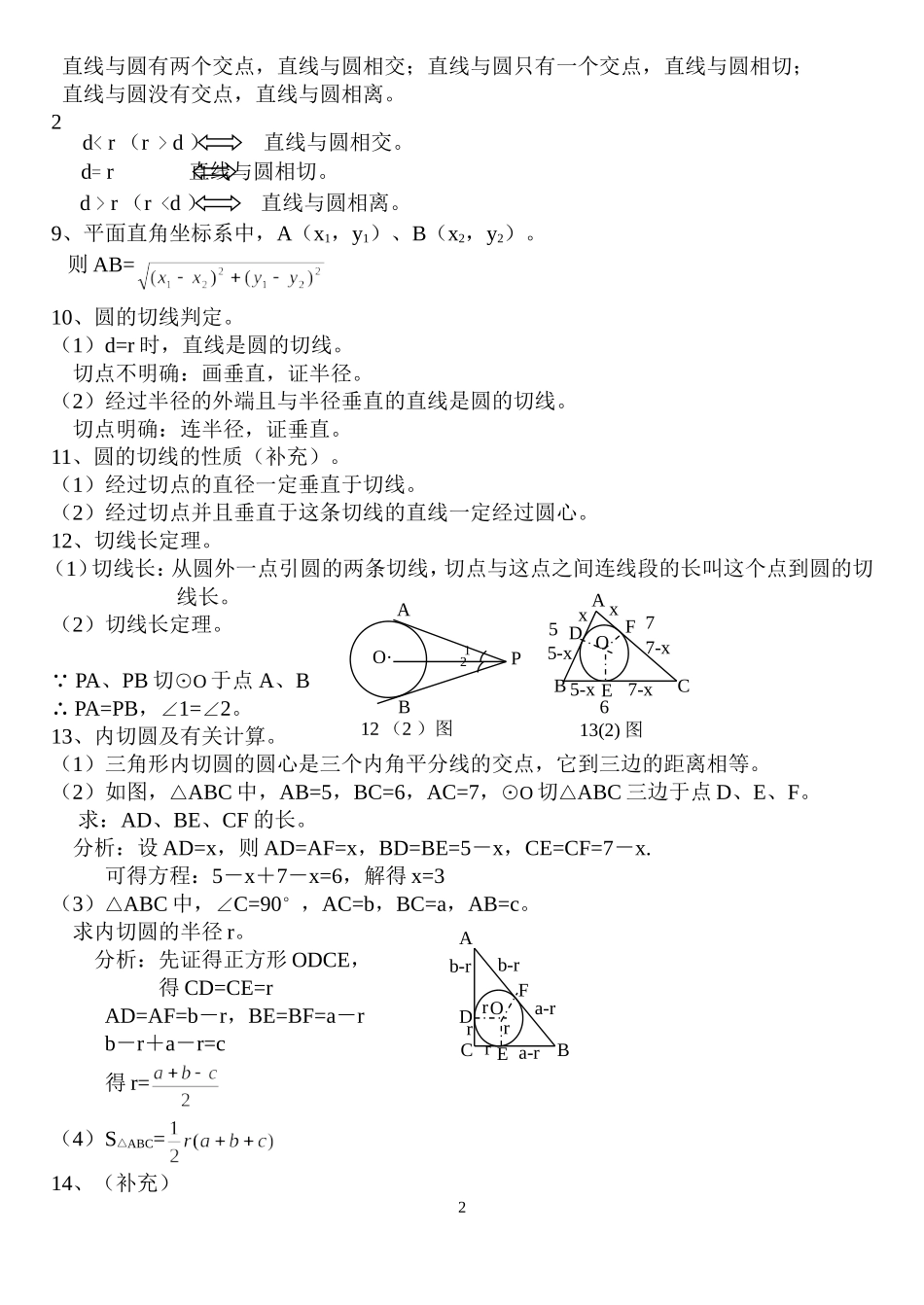 圆知识点归纳_第2页